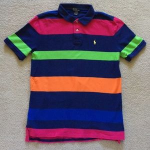 multicolored polo